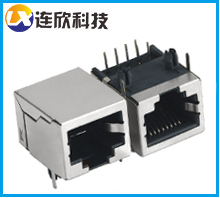 RJ45母座帶線RJ45連接器網絡接口21.3MM長連接器